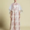 ÉTHÉLLE - Embroidered Tulle Kaftan Dress Light Pink | Signature Collection - Thumbnail Image 1