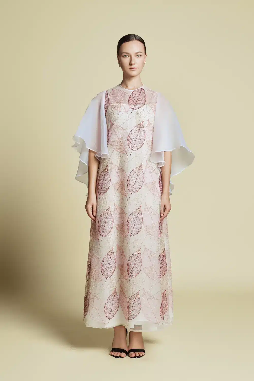 ÉTHÉLLE - Embroidered Tulle Kaftan Dress Light Pink | Signature Collection