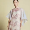 ÉTHÉLLE - Embroidered Tulle Kaftan Dress Light Pink | Signature Collection - Thumbnail Image 2