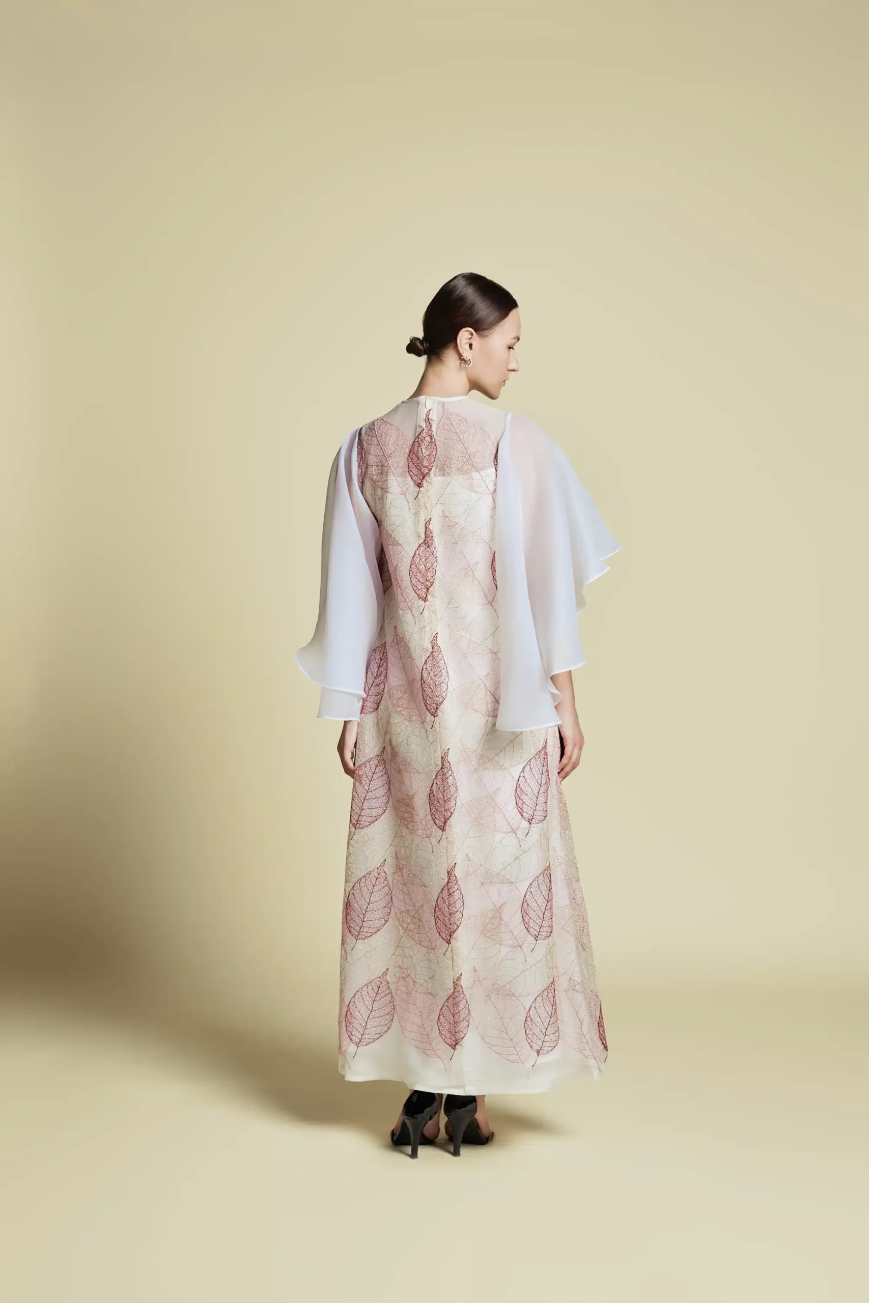ÉTHÉLLE - Embroidered Tulle Kaftan Dress Light Pink | Signature Collection - Image 3