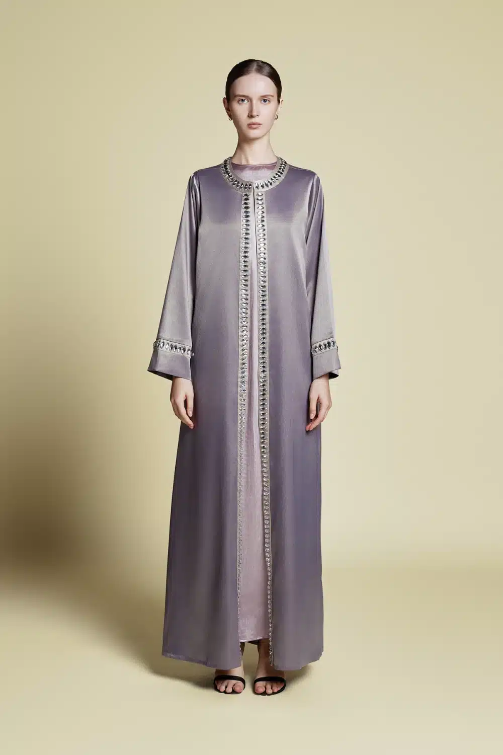 VÉRELLE - Embellished Tailored Coat Dress Ash Grey | Privé Collection