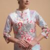 DÉLORIENNE - 3D Floral Lace Jacket & Maxi Dress Soft Pink & Ivory White | Privé Collection - Thumbnail Image 1