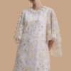 Beaded Floral Sequin Gown White Flowers | prive - Thumbnail Image 1