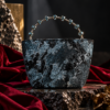 LAYLA - Crystal-Embellished 3D Jacquard Bucket Bag - Thumbnail Image 2