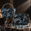 LAYLA - Crystal-Embellished 3D Jacquard Bucket Bag - Thumbnail Image 1