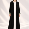 VÉRANE - Contemporary Open Abaya Black | Signature Collection - Thumbnail Image 3