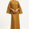 Soleira Embroidered Cotton Lace Cape Dress - Thumbnail Image 1