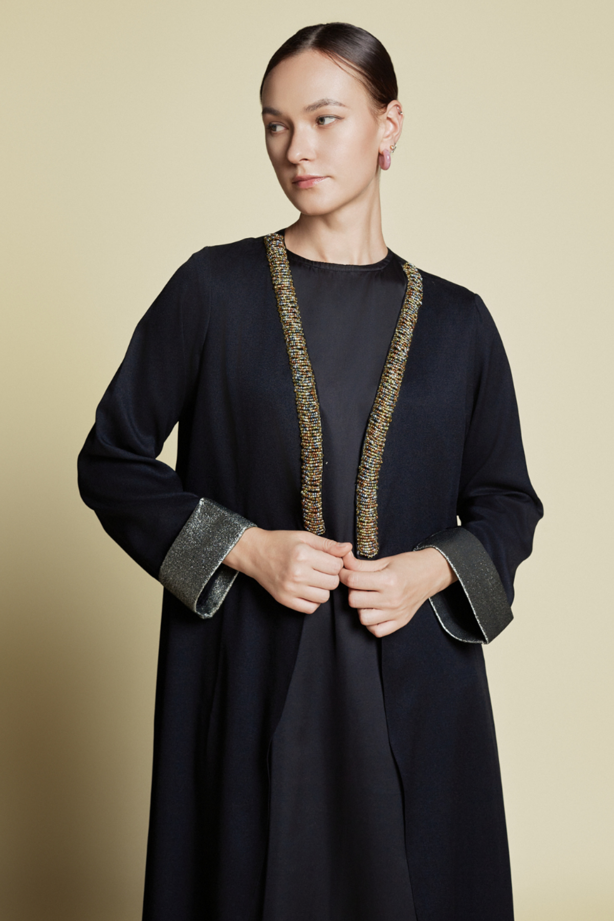 NOIRVÈNE - Sculpted Tailored Coat Dress - Image 4