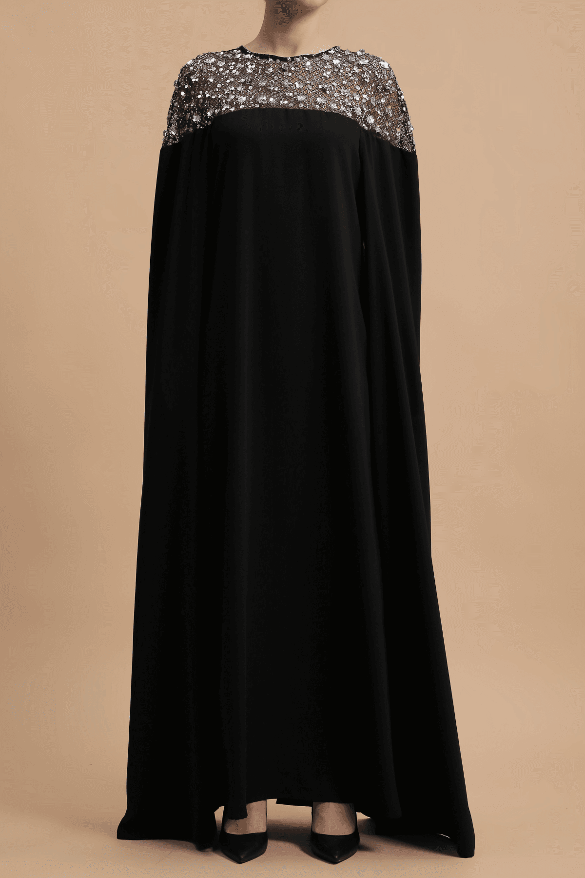Gardania Tulle Lace Long Sleeve Dress Black | prive - Image 4