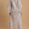 Beaded Floral Sequin Gown White Flowers | prive - Thumbnail Image 4
