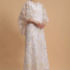 Beaded Floral Sequin Gown White Flowers | prive - Thumbnail Image 2