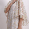 Beaded Floral Sequin Gown White Flowers | prive - Thumbnail Image 7