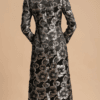 Noctelle Embellished High-Collar Jacquard Dress - Black & Gold - Thumbnail Image 2