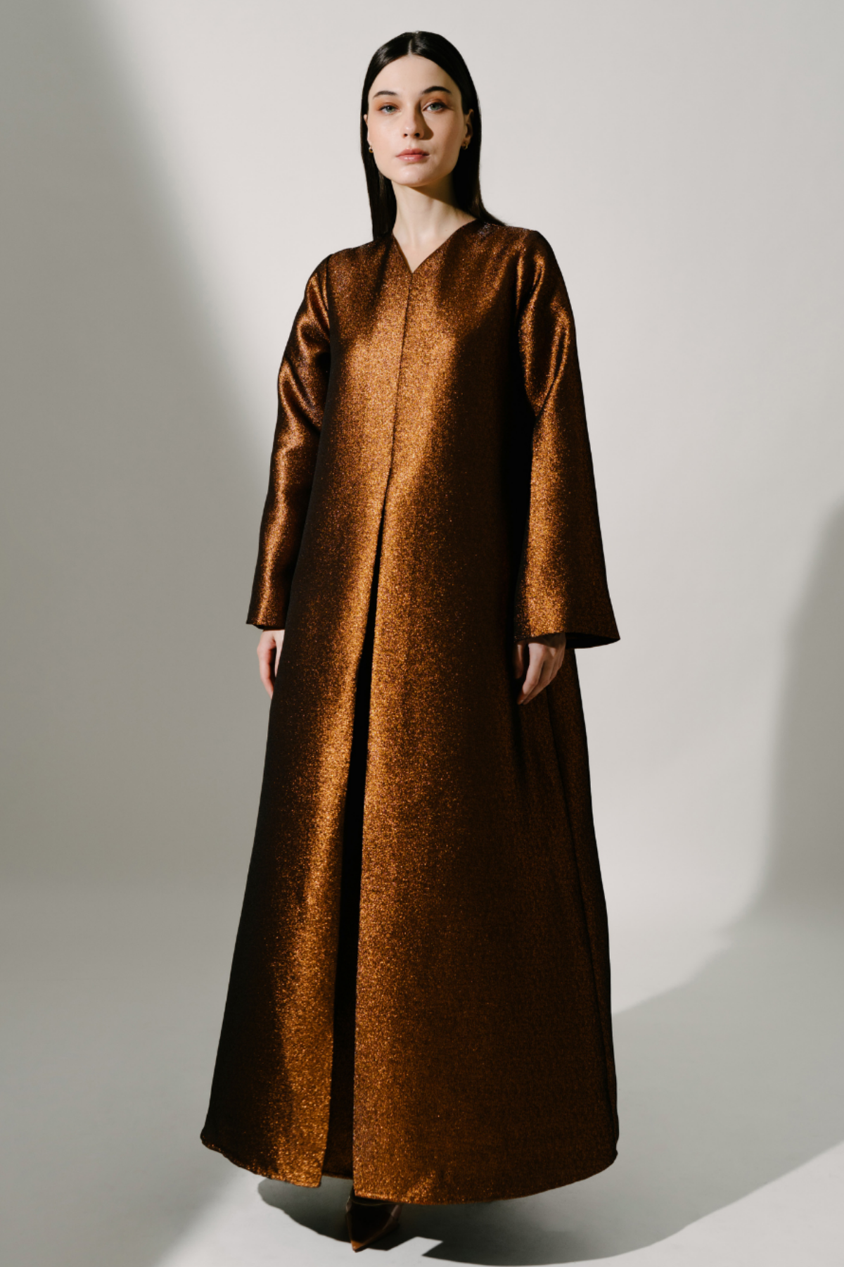 ORÉLIA - Fluid Occasion Kaftan Burnished Copper | Privé Collection
