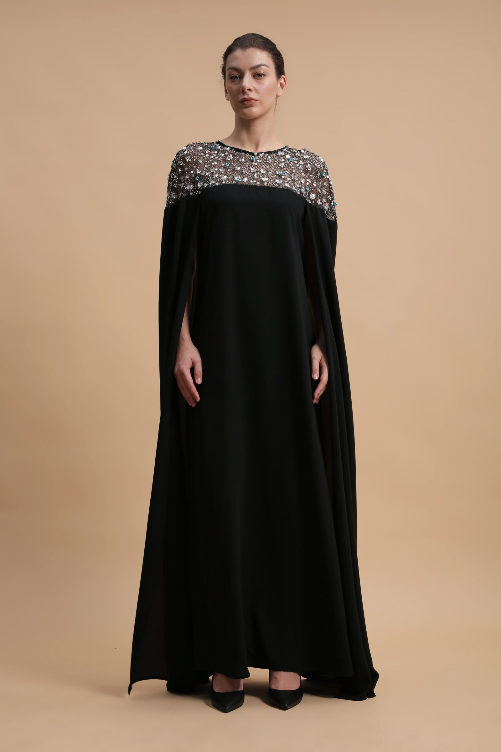 Gardania Tulle Lace Long Sleeve Dress Black | prive - Image 6