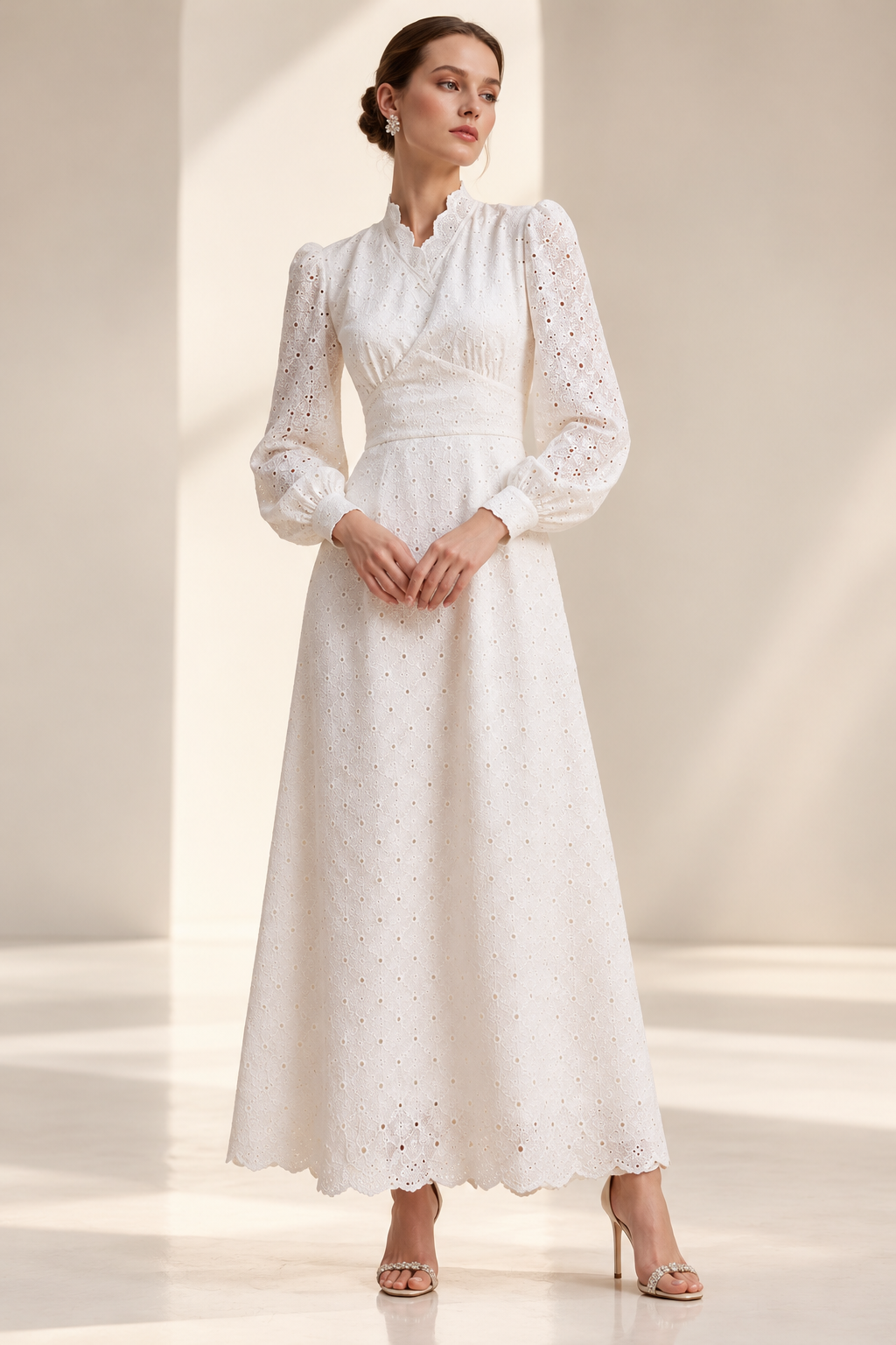 Cotton-Blend Maxi Dress