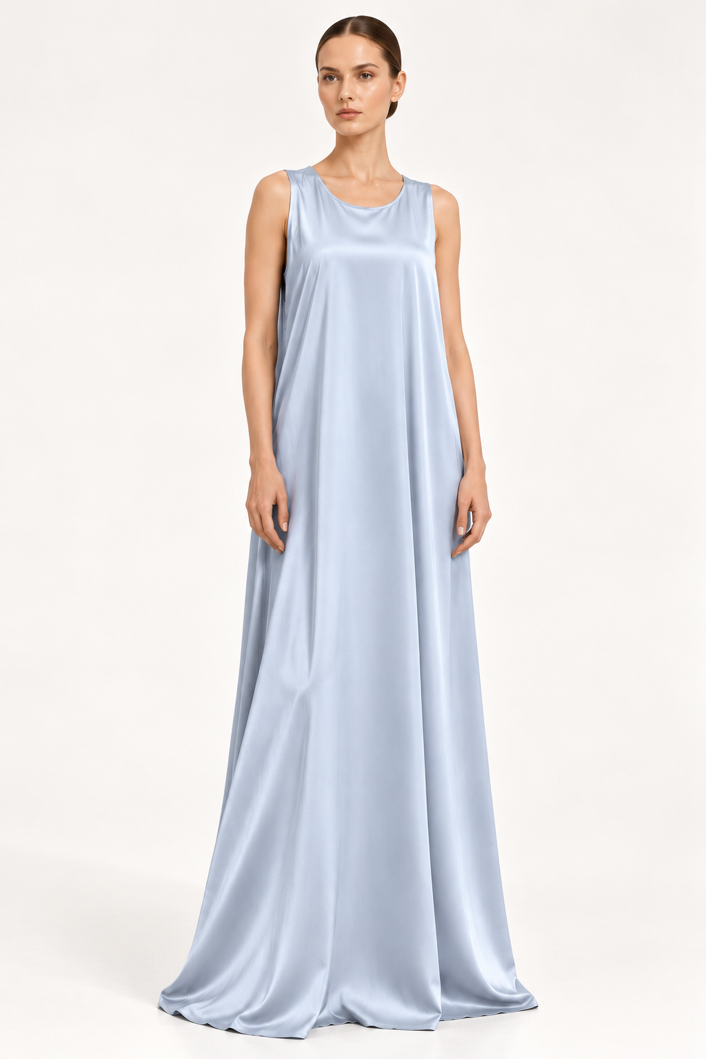 ROYAL - Doha Silk Inner Dress I Sage Green