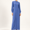 MANDARIN-COLLAR SILK SHIRT DRESS - Thumbnail Image 1