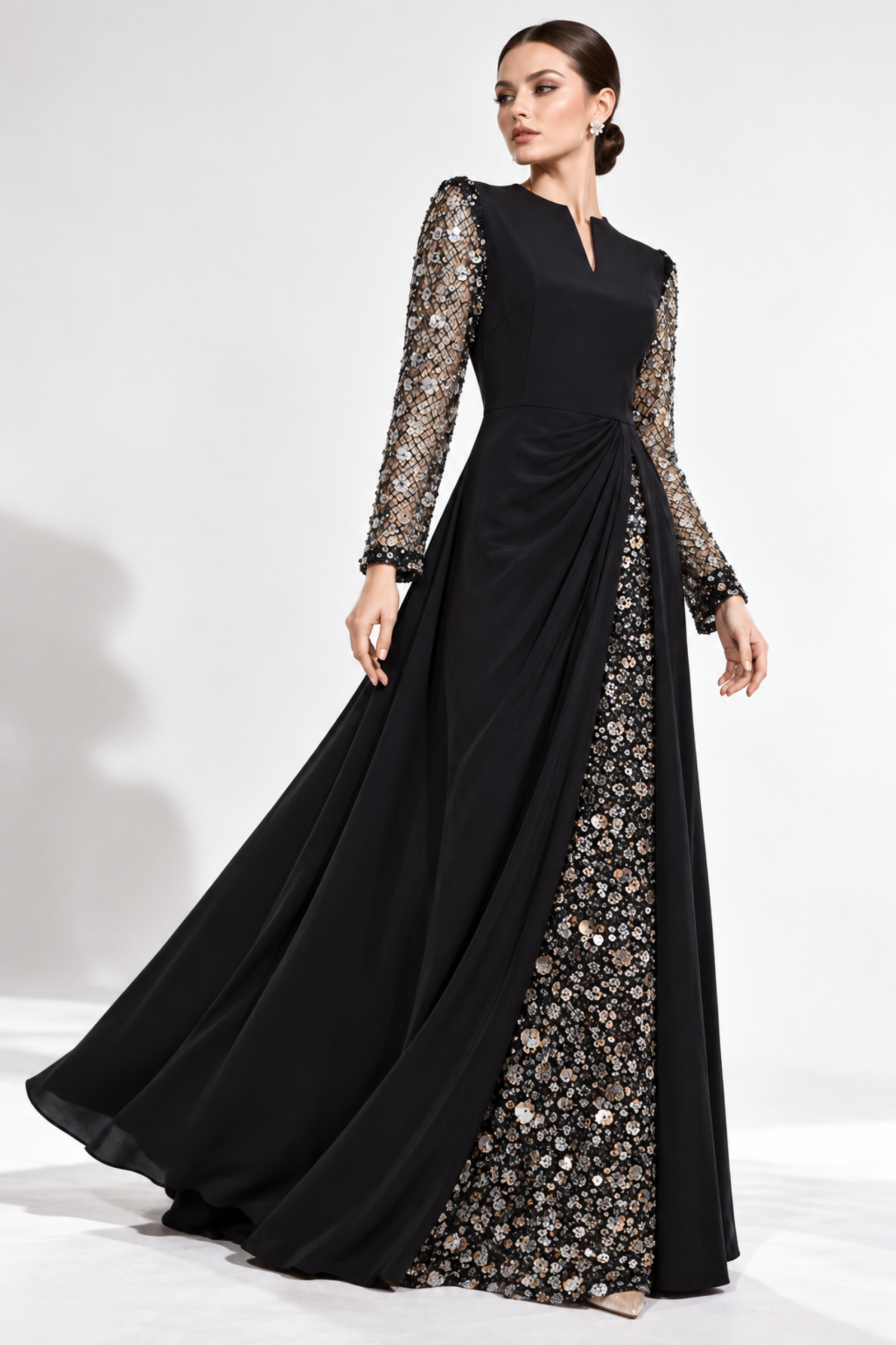 OMBRE SEQUIN EVENING GOWN - Image 3