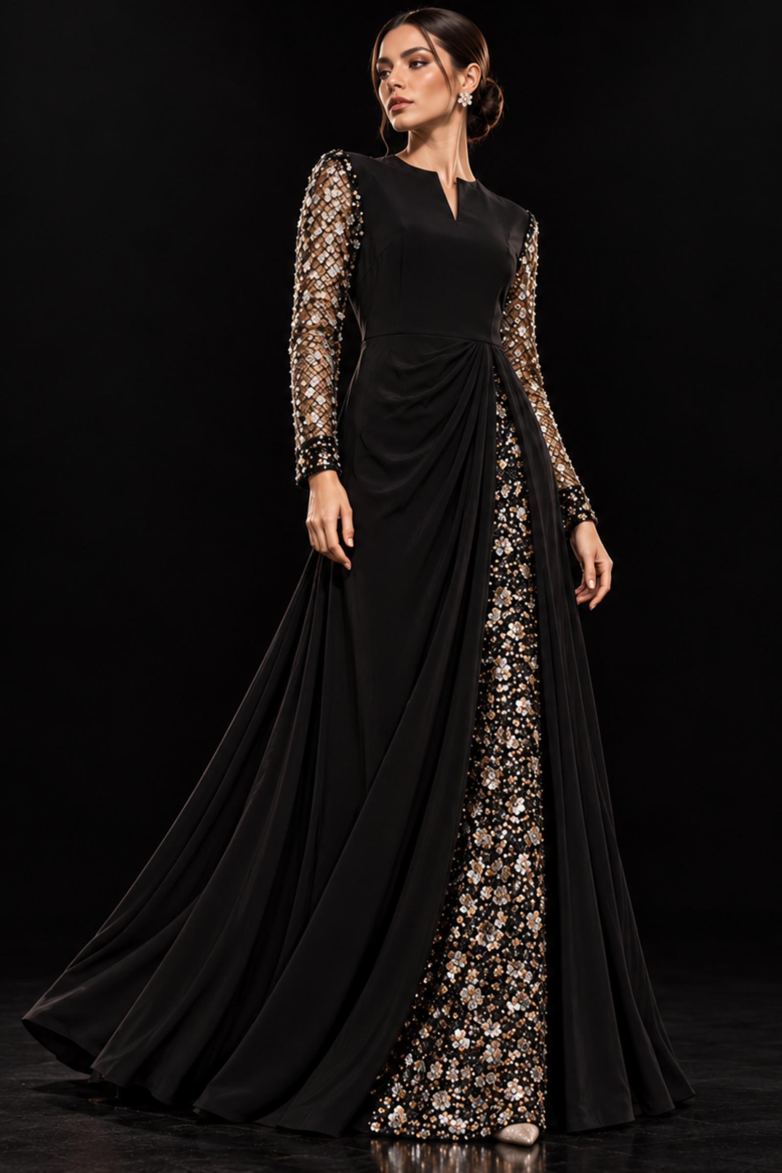 OMBRE SEQUIN EVENING GOWN - Image 4
