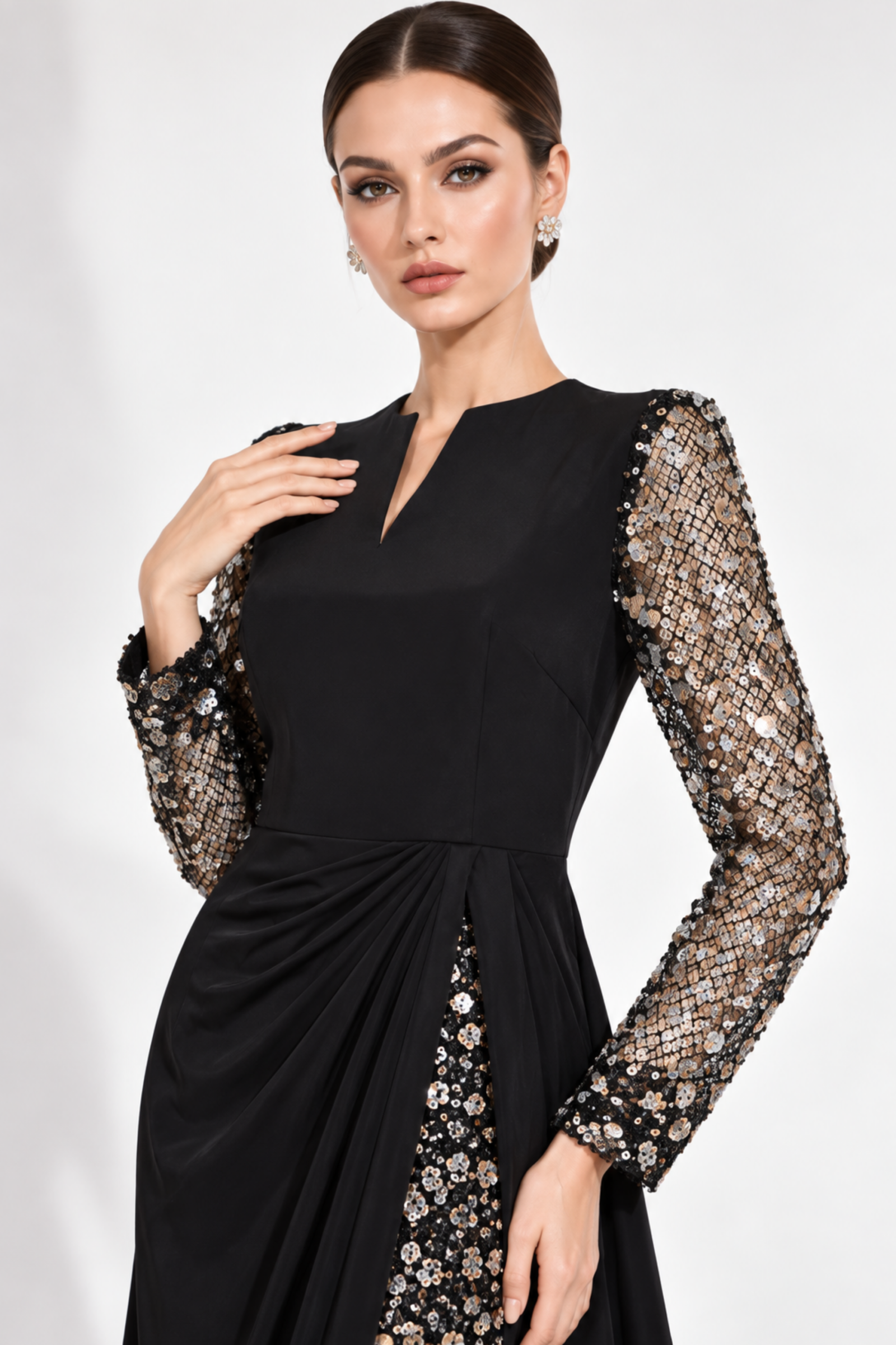 OMBRE SEQUIN EVENING GOWN