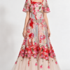 FLORAL SEQUIN & TULLE EVENING GOWN - Thumbnail Image 3