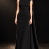 ÉPURE - Sculpted Asymmetric Cape Gown - Thumbnail Image 1