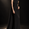 ÉPURE - Sculpted Asymmetric Cape Gown - Thumbnail Image 4
